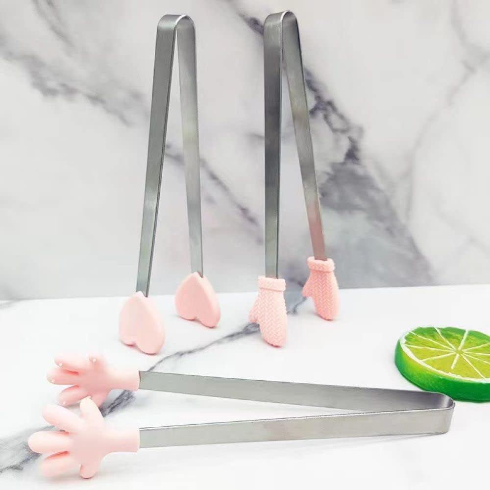 Mini Dessert Tongs, Tong Clips for BBQ, Salad, Candy, Mini Tongs -Pack of 3 Mini Dessert Tongs, Tong Clips for BBQ, Salad, Candy, Mini Tongs -Pack of 3